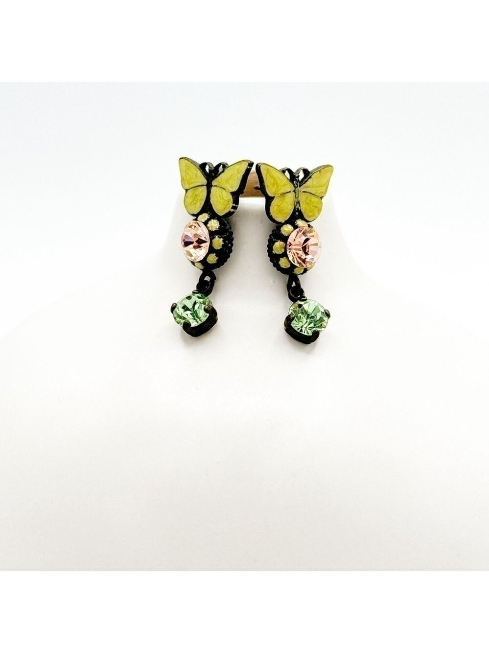 Green butterfly earrings